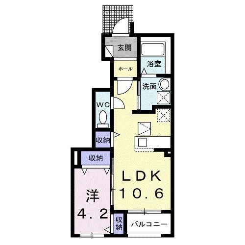 石巻市鹿又のアパートの間取り