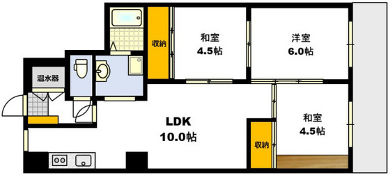 コープ野村土橋の間取り