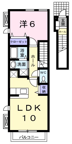 福生市大字福生のアパートの間取り