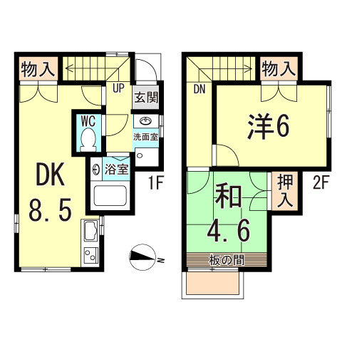 顕木貸家の間取り