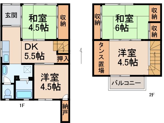 島崎町S2戸1の間取り