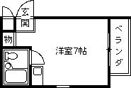 【西宮市上甲子園のマンションの間取り】