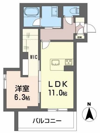 鹿児島市大竜町のマンションの間取り