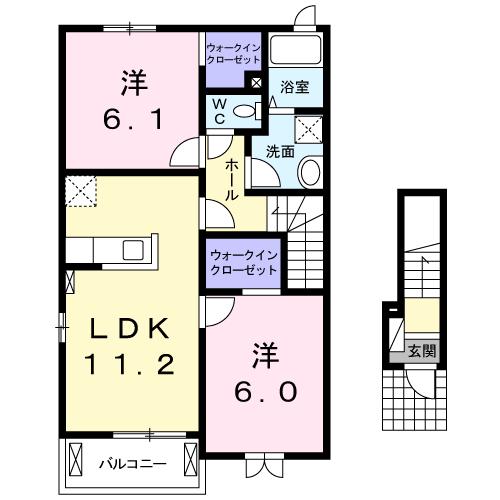 クオレッティＢの間取り