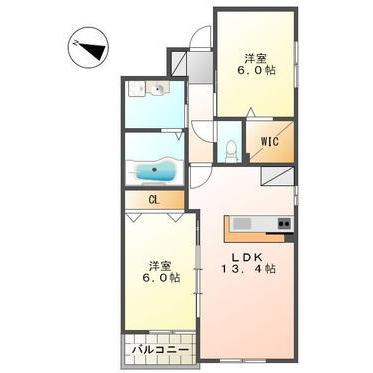 函館市西桔梗町のマンションの間取り