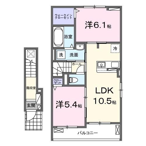 リデアル三川　Ａの間取り