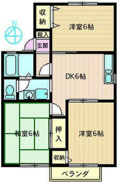 ポルシェ海老名Ｂ棟の間取り