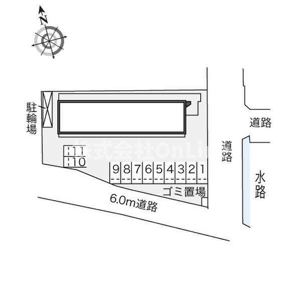 【レオパレスレーヴの駐車場】