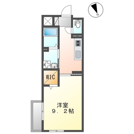 メルヴェール496朝倉街道の間取り