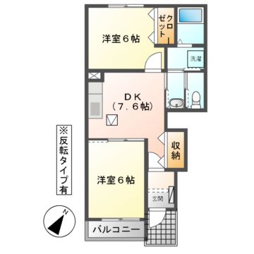 ヴァイオレット加茂野　Ｂの間取り