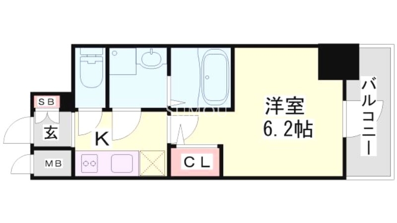 エスリード神戸グランドールの間取り