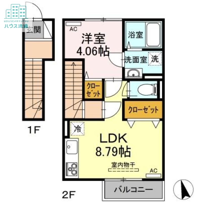 大村市中里町のアパートの間取り