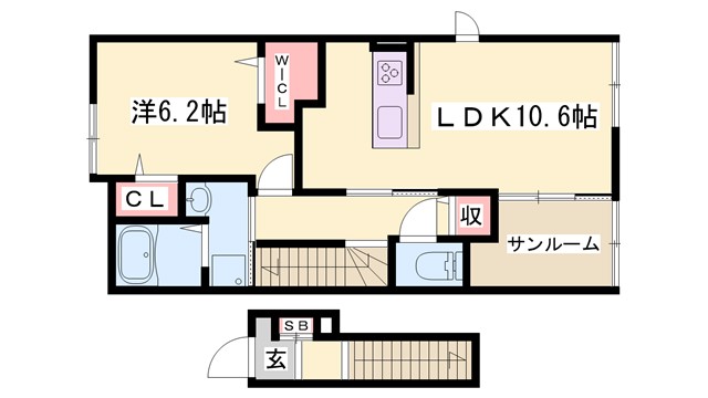 【エスポアール姫路東の間取り】