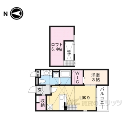 枚方市藤阪西町のアパートの間取り