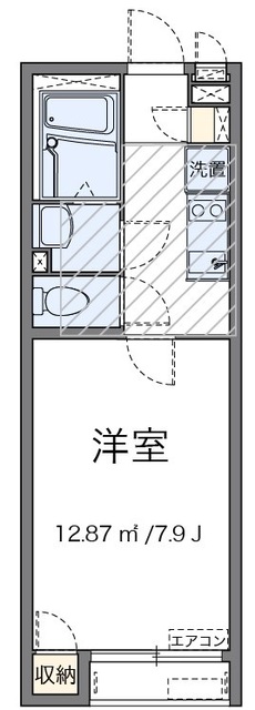 川崎市麻生区王禅寺東のアパートの間取り