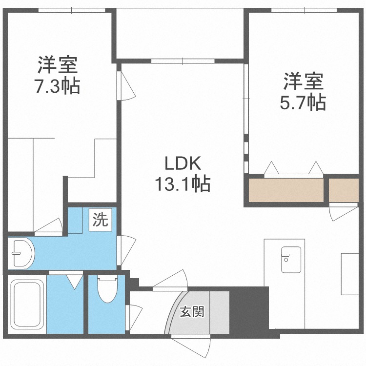 【カレラ山鼻南の間取り】