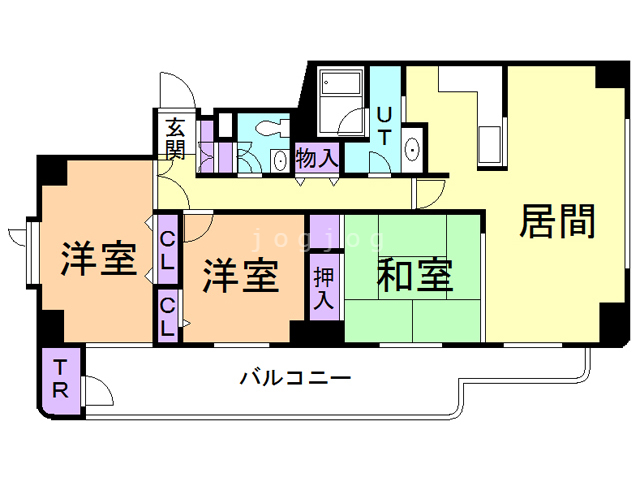 札幌市中央区南十三条西のマンションの間取り