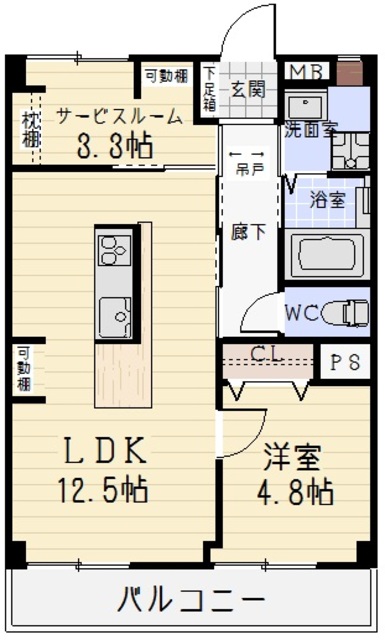 こだまハイツの間取り