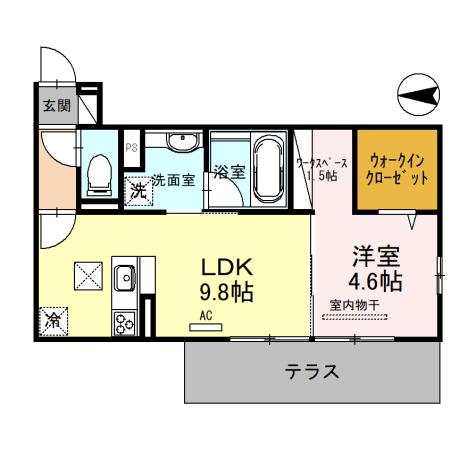 フロレゾン北花山Bの間取り