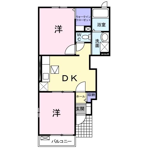 今治市波方町樋口のアパートの間取り