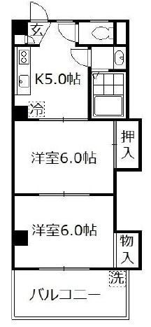 吉川市高富のマンションの間取り