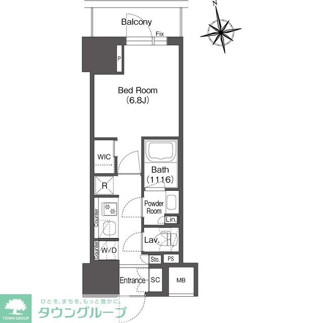 台東区東上野のマンションの間取り