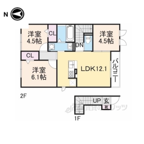 当麻寺ＭＫコート２の間取り