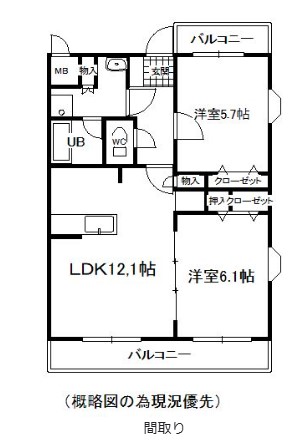 【グリーンハイツ干隈の間取り】