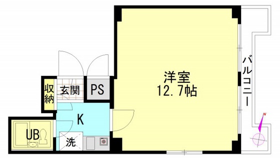 【広島市中区銀山町のマンションの間取り】