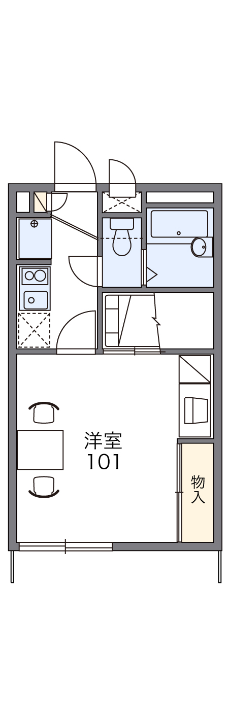 【熊本市南区砂原町のアパートの間取り】