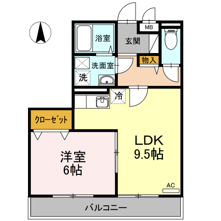 ビレッジ北久保Ｃ棟の間取り