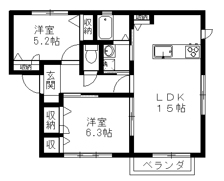 アビエスAの間取り