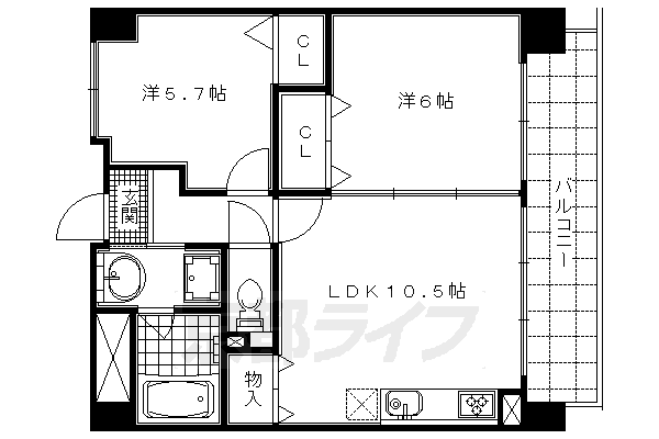 ベリエ茶五の間取り