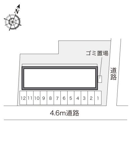 【レオパレスリバーサイドの駐車場】