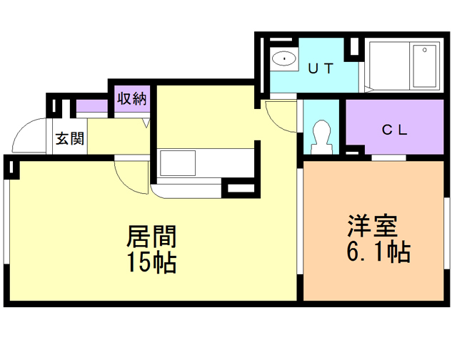 苫小牧市有珠の沢町のアパートの間取り