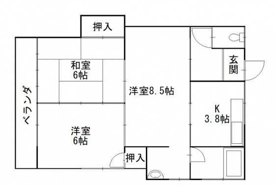 橋本アパートＡ棟の間取り