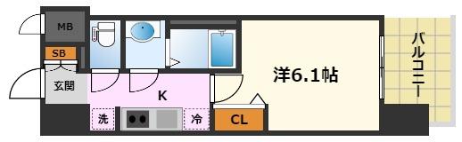 愛知県名古屋市中区大須１（マンション）の賃貸物件の間取り