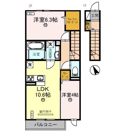 ラビアンローズ三木の間取り