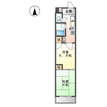 名古屋市港区当知のマンションの間取り