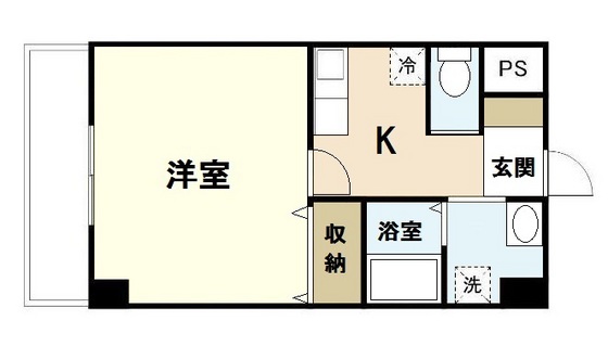 広島県広島市中区羽衣町（マンション）の賃貸物件の間取り