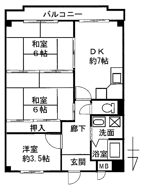 グレース南住吉の間取り