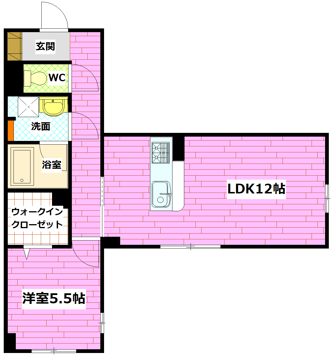 【安芸郡海田町蟹原のマンションの間取り】