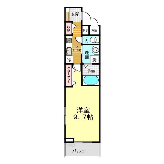 下関市東神田町のアパートの間取り