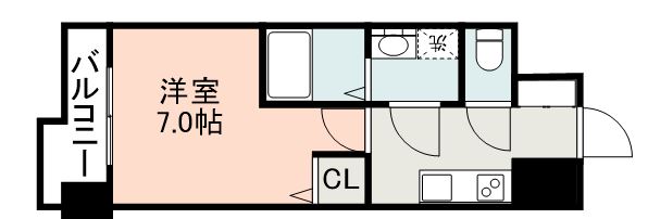 鹿児島市加治屋町のマンションの間取り