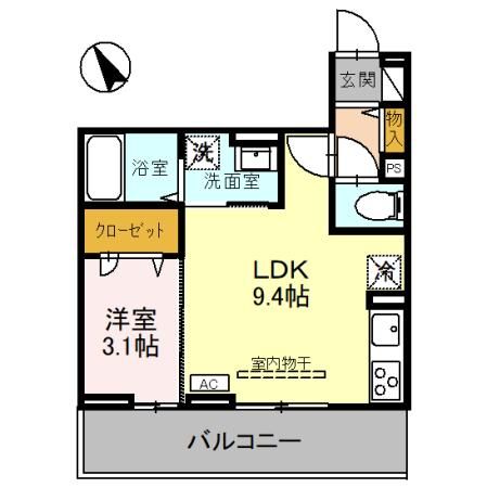 さいたま市浦和区北浦和のアパートの間取り