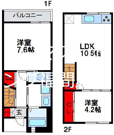 Rizエクリュ オーブの間取り