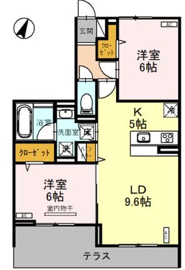 さいたま市北区本郷町のアパートの間取り