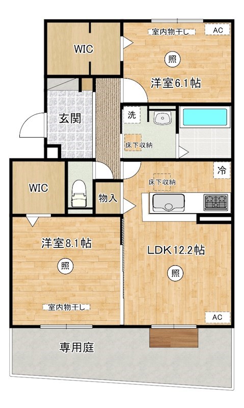 Ｄ－ＲＯＯＭ中井の間取り