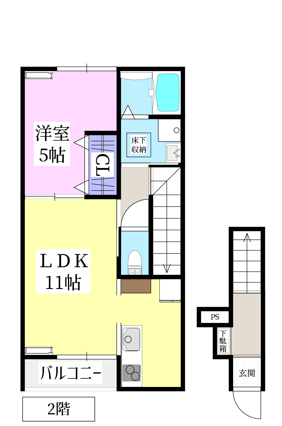 ピースランド吉岡の間取り