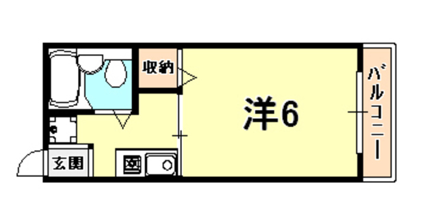 神戸市東灘区住吉南町のアパートの間取り